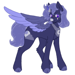 Size: 1000x1000 | Tagged: safe, artist:kazmuun, derpibooru import, oc, oc only, oc:cloudy nights, alicorn, pony, alicorn oc, blush lines, blushing, chest fluff, cloven hooves, coat markings, colored, colored eyelashes, colored hooves, colored lineart, colored wings, colored wingtips, commission, commissioner:angryspoon1, curved horn, ear fluff, ears, ethereal mane, ethereal tail, eye clipping through hair, eyebrows, eyebrows visible through hair, eyelashes, facial markings, feathered wings, female, female oc, flat colors, freckles, head turn, heart, heart eyes, hock fluff, hooves, horn, horn cap, horn ring, leg fluff, looking at you, looking back, mare, mare oc, partially open wings, peytral, purple coat, purple eyelashes, purple eyes, purple hooves, purple mane, purple tail, purple wingtips, ring, shy, shy smile, signature, simple background, smiling, snip (coat marking), solo, sparkles, sparkly mane, sparkly tail, standing, tail, thin, three quarter view, transparent background, two toned wings, white pupils, wingding eyes, wings