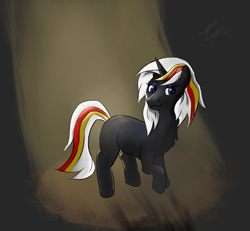 Size: 1949x1802 | Tagged: safe, artist:waspking, derpibooru import, oc, oc only, oc:velvet remedy, pony, unicorn, fallout equestria, horn, solo, tail