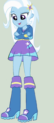 Size: 470x1060 | Tagged: safe, derpibooru import, trixie, equestria girls, g4, boots, clothes, high heel boots, hoodie, shirt, shoes, skirt, solo, trixie wearing her boots