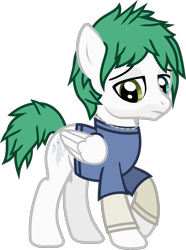 Size: 943x1269 | Tagged: safe, artist:lightningbolt, derpibooru exclusive, derpibooru import, pegasus, pony, .svg available, awsten knight, clothes, dyed mane, dyed tail, facial hair, folded wings, frown, heterochromia, jewelry, lidded eyes, long sleeves, looking at you, male, necklace, ponified, raised hoof, raised leg, shirt, show accurate, simple background, solo, species swap, stallion, standing, svg, t-shirt, tail, transparent background, vector, waterparks, wings