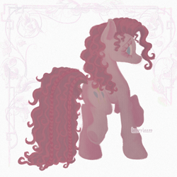 Size: 1500x1500 | Tagged: safe, artist:lompyloops, derpibooru import, part of a set, pinkie pie, earth pony, pony, alternate hairstyle, bipedal, butt, female, long tail, looking at you, mare, plot, profile, solo, tail