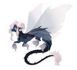 Size: 6700x6100 | Tagged: safe, artist:gigason, derpibooru import, oc, oc only, oc:emperor mist, draconequus, hybrid, g4, absurd resolution, adoptable, black sclera, blue body, blue coat, blue eyes, body markings, changeling hybrid, cloven hooves, coat markings, colored, colored eyebrows, colored eyelashes, colored hooves, colored horn, colored horns, colored pinnae, colored tail, colored wings, countershading, curved horn, curved horns, dragon tail, ears, eyelashes, facial markings, fetlock tuft, flat colors, floppy ears, flying, frown, gradient legs, gradient wings, gray eyelashes, gray mane, gray tail, grey hair, hair bun, hair over one eye, hooves, horn, horns, hybrid oc, insect wings, large wings, lidded eyes, looking back, magical threesome spawn, messy hair, messy mane, multiple parents, nonbinary, nonbinary oc, obtrusive watermark, offspring, parent:discord, parent:oc:blue bayou, parent:oc:elegant evergreen, parents:canon x oc x oc, raised hoof, raised leg, simple background, slit eyes, snip (coat marking), solo, spikes, spread wings, tail, tail markings, tail spikes, thick eyelashes, thick tail, three quarter view, transparent background, transparent wings, watermark, white hooves, white tail, wings