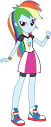 Size: 2048x5000 | Tagged: safe, artist:octosquish7260, derpibooru import, rainbow dash, human, equestria girls, g4, clothes, compassion, compression shorts, converse, courage, cute, cutie mark on clothes, dashabetes, eqg promo pose set, female, feminism, hope, kindness, loyalty, rainbow dash is best human, rainbow sass, shirt, shoes, simple background, skirt, solo, standing, t-shirt, teenager, transparent background, wristband