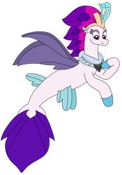 Size: 2063x2943 | Tagged: safe, artist:supahdonarudo, derpibooru import, queen novo, seapony (g4), g4, jewelry, necklace, shark teeth, shark tooth necklace, simple background, tooth necklace, transparent background