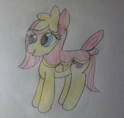 Size: 677x644 | Tagged: safe, artist:lunashy21, derpibooru import, fluttershy, pegasus, pony, clothes, costume, deerling, female, folded wings, mare, nightmare night, nightmare night costume, pokémon, simple background, solo, spring, spring deerling, traditional art, white background, wings