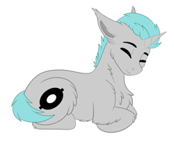 Size: 4080x3395 | Tagged: safe, artist:decemberbreeze, derpibooru import, oc, oc:lunar signal, bat pony, hybrid, unicorn, bat pony oc, bat pony unicorn, chest fluff, cute, cute little fangs, ear fluff, ears, eyes closed, fangs, fluffy, horn, hybrid oc, lying down, ponyloaf, prone, simple background, transparent background, unicorn oc