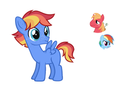 Size: 1024x739 | Tagged: safe, artist:sapphiretwinkle, derpibooru import, big macintosh, rainbow dash, oc, earth pony, pegasus, pony, g4, base used, colt, female, foal, freckles, male, mare, offspring, parent:big macintosh, parent:rainbow dash, parents:rainbowmac, ship:rainbowmac, shipping, simple background, straight, transparent background, unnamed oc