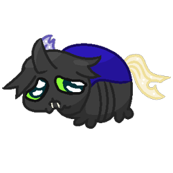 Size: 340x340 | Tagged: safe, alternate version, artist:alejandrogmj, artist:wasisi, derpibooru import, oc, oc:wasisi, changeling, changeling oc, food, meme, ponified, ponified meme, simple background, teary eyes, tomato, transparent background