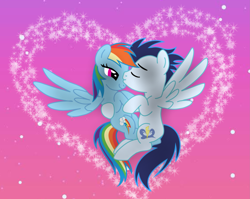 Size: 2799x2227 | Tagged: safe, artist:soarindasher10, derpibooru import, rainbow dash, soarin', pegasus, pony, cute, dashabetes, female, heartwarming, kissing, male, mare, rainbow dash is best pony, rainbow sass, shipping, soarindash, stallion, straight, sweet dreams fuel