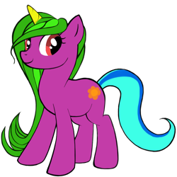 Size: 1024x1024 | Tagged: safe, derpibooru import, oc, oc:minty peppermint, unicorn, avatar maker: pony, flower, horn