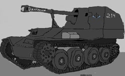 Size: 480x294 | Tagged: safe, artist:provoditi, derpibooru import, tank, changeling, equestria at war mod, g4, army, german, military, nashorn, panzer, tank (vehicle), tank destroyer, wehrmacht, world war ii