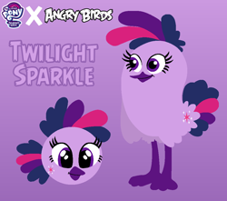 Size: 1000x883 | Tagged: safe, artist:oliviafanxd, derpibooru import, twilight sparkle, twilight sparkle (alicorn), alicorn, bird, g4, angry birds, birdified, crossover, female, solo, species swap