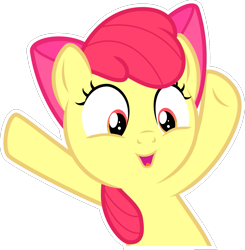 Size: 983x1004 | Tagged: safe, artist:sollace, derpibooru exclusive, derpibooru import, apple bloom, earth pony, pony, crusaders of the lost mark, g4, .svg available, cute, female, filly, foal, my little pony: friendship is magic, simple background, solo, sticker design, svg, transparent background, vector