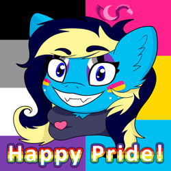 Size: 750x750 | Tagged: safe, artist:loryplay, derpibooru import, oc, oc only, pony, asexual, asexual pride flag, pansexual, pansexual pride flag, pride, pride flag, solo