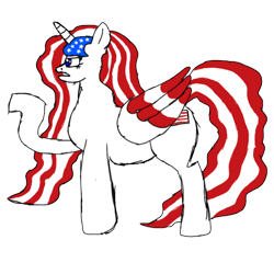 Size: 768x768 | Tagged: safe, artist:tigacc, derpibooru import, oc, pony, nation ponies, ponified, solo, species swap, united states