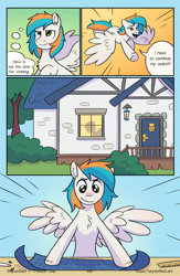 Size: 1522x2339 | Tagged: safe, artist:skysorbett, derpibooru import, oc, oc only, oc:twister joy, pegasus, pony, comic:breaking free #2, building, comic, house, male, stallion