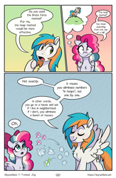 Size: 1522x2339 | Tagged: safe, artist:skysorbett, derpibooru import, oc, oc only, oc:sky sorbet, oc:twister joy, pegasus, pony, comic:breaking free #2, comic, female, male, mare, stallion