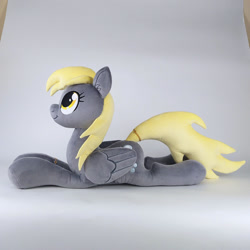 Size: 1000x1000 | Tagged: safe, artist:larsen toys, derpibooru import, derpy hooves, original species, pegasus, g4, advertisement, craft, female, for sale, mare, monochrome, photo, plush derpy, plush pony, plushie, solo