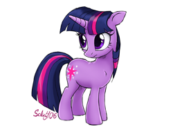 Size: 1600x1200 | Tagged: safe, artist:solixy406, derpibooru import, twilight sparkle, unicorn twilight, pony, unicorn, g4, horn, simple background, solo, white background