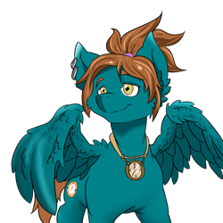 Size: 1024x1024 | Tagged: safe, artist:fenriz278, derpibooru import, oc, oc only, pegasus, pony, ear piercing, earring, jewelry, male, necklace, piercing, simple background, solo, spread wings, stallion, transparent background, wings