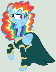 Size: 420x536 | Tagged: safe, artist:doggie31, derpibooru import, rainbow dash, pegasus, g4, 12th century, alternate hairstyle, brave (movie), clothes, cosplay, costume, crossover, curly hair, curly mane, cute, dashabetes, disney, disney princess, female, feminism, mare, merida, middle ages, northern europe, pixar, rainbow dash always dresses in style, rainbow dash is best pony, rainbow sass, scotland, simple background, solo, transparent background, warrior dash