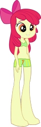 Size: 509x1566 | Tagged: safe, derpibooru import, apple bloom, human, equestria girls, g4, 1000 hours in ms paint, apple bloom's bow, bow, bra, clothes, female, hair bow, simple background, solo, transparent background, underwear