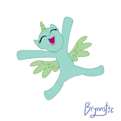 Size: 1800x1800 | Tagged: safe, artist:brynnstic, derpibooru import, alicorn, pony, base, eyes closed, female, flying, horn, jumping, mare, open mouth, signature, simple background, smiling, spread wings, transparent background, wings