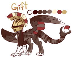 Size: 4259x3374 | Tagged: safe, artist:ruef, derpibooru import, oc, oc:gift, griffon, female, helmet, solo