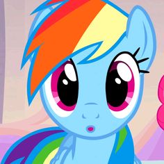 Size: 236x236 | Tagged: safe, derpibooru import, screencap, rainbow dash, pegasus, pony, g4, :o, cropped, cute, dashabetes, episode needed, female, mare, my little pony: friendship is magic, offscreen character, open mouth, solo