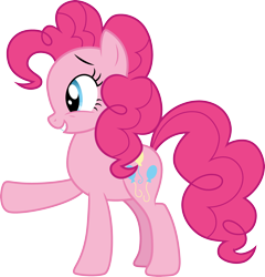 Size: 3000x3122 | Tagged: safe, artist:cloudy glow, derpibooru import, pinkie pie, earth pony, pony, g4, griffon the brush off, female, mare, my little pony: friendship is magic, reconciliation, simple background, solo, transparent background, vector