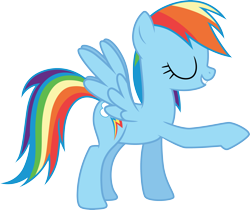 Size: 3575x3000 | Tagged: safe, artist:cloudy glow, derpibooru import, rainbow dash, pegasus, pony, g4, griffon the brush off, cute, dashabetes, eyes closed, female, mare, my little pony: friendship is magic, rainbow dash is best pony, rainbow sass, reconciliation, simple background, solo, transparent background, vector