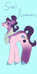 Size: 1026x2048 | Tagged: safe, artist:whimday, derpibooru import, suri polomare, earth pony, pony, g4, alternate design, clothes, female, mare, scarf, solo