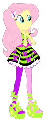 Size: 3000x7731 | Tagged: safe, artist:mixiepie, derpibooru import, fluttershy, equestria girls, g4, rainbow rocks, clothes, dress, female, platform shoes, shoes, simple background, solo, transparent background