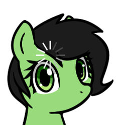 Size: 237x257 | Tagged: safe, artist:neuro, derpibooru import, oc, oc only, oc:anon filly, earth pony, pony, bust, female, filly, foal, loading, looking at you, simple background, solo, transparent background