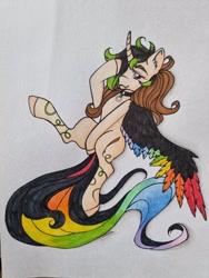 Size: 1620x2160 | Tagged: safe, artist:rainbow_hole, derpibooru import, oc, oc only, alicorn, pony, solo