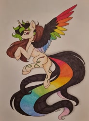 Size: 797x1080 | Tagged: safe, artist:rainbow_hole, derpibooru import, oc, oc only, alicorn, pony, solo