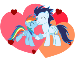 Size: 1280x998 | Tagged: safe, artist:soarindasher10, derpibooru import, rainbow dash, soarin', pegasus, pony, cute, dashabetes, eyes closed, female, gender equality, heart, heartwarming, holding hooves, male, mare, primal, rainbow dash is best pony, rainbow sass, shipping, simple background, smiling, soarinbetes, soarindash, stallion, straight, sweet dreams fuel, transparent background