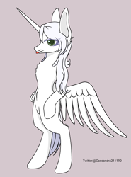 Size: 2000x2700 | Tagged: safe, artist:cassandra211190, derpibooru import, oc, oc:κασσάνδρα, alicorn, pony, alicorn oc, belly, belly button, bipedal, horn, slender, thin, wings