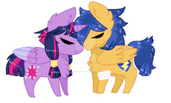 Size: 600x360 | Tagged: safe, artist:nyoooomofdoom, derpibooru import, flash sentry, twilight sparkle, twilight sparkle (alicorn), alicorn, pegasus, pony, g4, female, flashlight, male, mare, shipping, stallion, straight