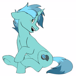 Size: 3720x3775 | Tagged: safe, derpibooru import, oc, oc only, oc:minty breeze, pony, unicorn, blushing, fangs, horn, looking at you, male, simple background, smiling, smiling at you, solo, stallion