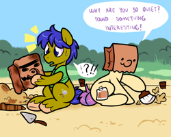 Size: 1250x1000 | Tagged: safe, artist:paperbagpony, derpibooru import, oc, oc:paper bag, fake cutie mark, surprised, unshorn fetlocks