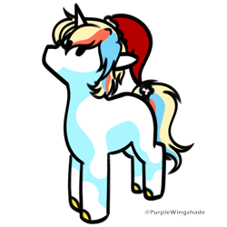 Size: 3000x3000 | Tagged: safe, artist:purple wingshade, derpibooru import, oc, oc only, oc:maui, pony, unicorn, christmas, hat, holiday, horn, santa hat, solo