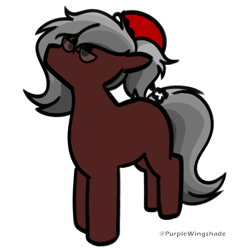 Size: 3000x3000 | Tagged: safe, artist:purple wingshade, derpibooru import, oc, oc only, oc:lunaria light, earth pony, pony, christmas, hat, holiday, santa hat, solo