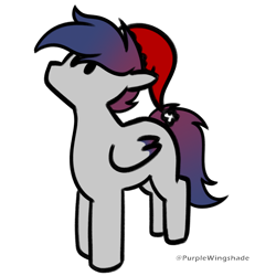 Size: 3000x3000 | Tagged: safe, artist:purple wingshade, derpibooru import, oc, oc only, oc:bordy, pegasus, pony, christmas, hat, holiday, santa hat, solo