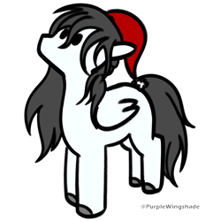 Size: 3000x3000 | Tagged: safe, artist:purple wingshade, derpibooru import, oc, oc only, oc:frost, pegasus, pony, christmas, hat, holiday, santa hat, solo