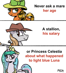 Size: 1125x1242 | Tagged: safe, artist:pony-berserker, derpibooru import, princess celestia, oc, oc:longhaul, oc:southern comfort, g4, conspiracy, implied princess luna, meme