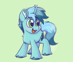 Size: 2314x1970 | Tagged: artist needed, safe, derpibooru import, oc, oc only, oc:minty breeze, pony, unicorn, blushing, cute, horn, male, multicolored hair, simple background, smiling, smol, solo, stallion