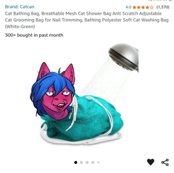 Size: 1656x1643 | Tagged: safe, anonymous artist, derpibooru import, edit, oc, oc:neon burst, cat, hybrid, pegabat, amazon, bag, leon s. kennedy, meme, no way fag, shower