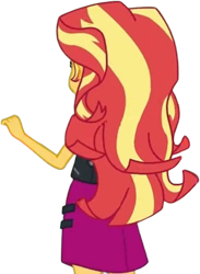 Size: 1845x2520 | Tagged: safe, derpibooru import, edit, edited screencap, editor:mrtoonlover83, screencap, sunset shimmer, human, equestria girls, g4, background removed, bunset shimmer, butt, female, not a vector, rear view, simple background, solo, transparent background