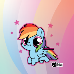 Size: 1000x1000 | Tagged: safe, artist:daieny, derpibooru import, rainbow dash, pegasus, chibi, cute, dashabetes